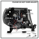 Toyota Tacoma 05-11 Projector Headlights - LED Halo - LED ( Replaceable LEDs ) - Black Spyder Auto