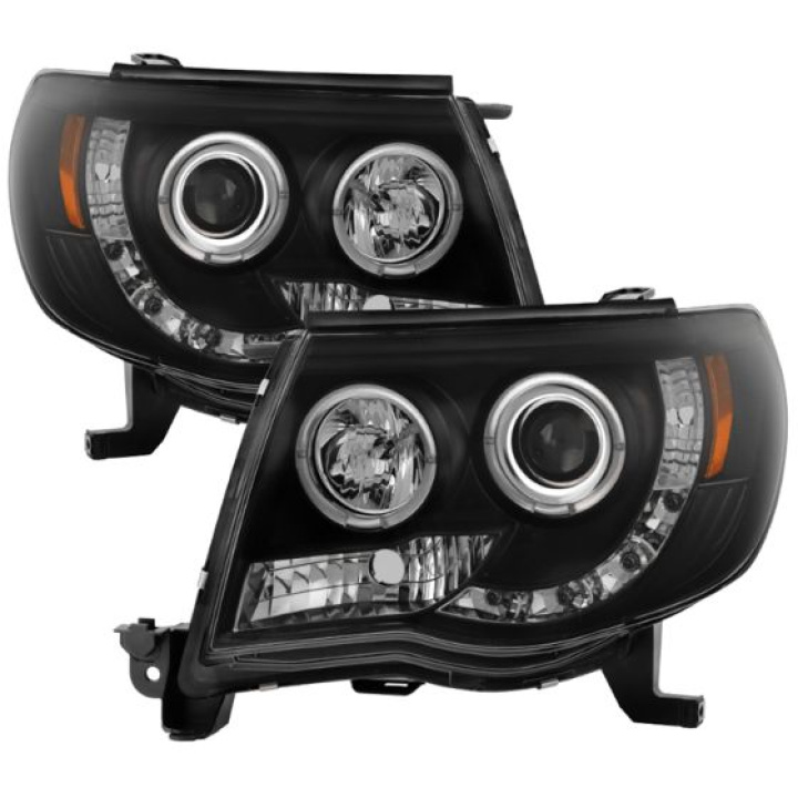 Toyota Tacoma 05-11 Projector Headlights - LED Halo - LED ( Replaceable LEDs ) - Black Smoke Spyder Auto in the group Select car model / Toyota / Tacoma / Styling at DDESIGN Scandinavia AB (PRO-YD-TT05-HL-BSM)