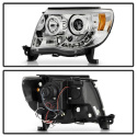 Toyota Tacoma 05-11 Projector Headlights - LED Halo - LED ( Replaceable LEDs ) - Chrome Spyder Auto