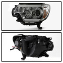 Toyota Tacoma 12-16 Projector Headlights - Light Bar DRL - Smoke Spyder Auto