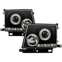 Toyota Tacoma 97-00 Projector Headlights - LED Halo - LED ( Replaceable LEDs ) - Black Spyder Auto