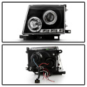 Toyota Tacoma 97-00 Projector Headlights - LED Halo - LED ( Replaceable LEDs ) - Black Spyder Auto