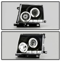 Toyota Tacoma 97-00 Projector Headlights - LED Halo - LED ( Replaceable LEDs ) - Black Spyder Auto