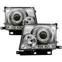 Toyota Tacoma 97-00 Projector Headlights - LED Halo - LED ( Replaceable LEDs ) - Chrome Spyder Auto