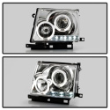 Toyota Tacoma 97-00 Projector Headlights - LED Halo - LED ( Replaceable LEDs ) - Chrome Spyder Auto