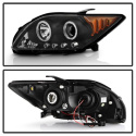 Scion TC 05-07 Projector Headlights - LED Halo -Replaceable LEDs - Black - Spyder Auto
