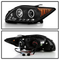 Scion TC 08-10 Projector Headlights - LED Halo -Replaceable LEDs - Black - High H1 (Included) - Low 9006 (Included) Spyder Auto