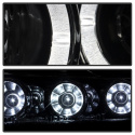 Scion TC 08-10 Projector Headlights - LED Halo -Replaceable LEDs - Smoke - High H1 (Included) - Low 9006 (Included) Spyder Auto
