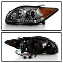 Scion TC 08-10 Projector Headlights - LED Halo -Replaceable LEDs - Smoke - High H1 (Included) - Low 9006 (Included) Spyder Auto