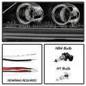 Scion TC 08-10 Projector Headlights - LED Halo -Replaceable LEDs - Smoke - High H1 (Included) - Low 9006 (Included) Spyder Auto