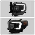 Toyota Tundra 2014-2016 Projector Headlights - Light Bar DRL - Black Smoke Spyder Auto