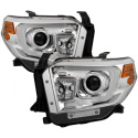Toyota Tundra 2014-2016 Projector Headlights - Light Bar DRL - Chrome Spyder Auto