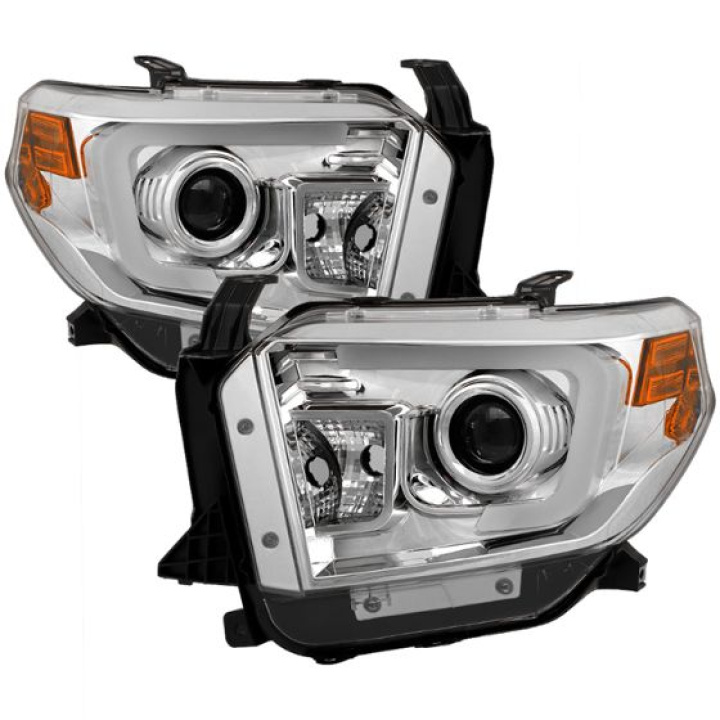 Toyota Tundra 2014-2016 Projector Headlights - Light Bar DRL - Chrome Spyder Auto in the group Select car model / Toyota / Tundra 00-06 / Styling at DDESIGN Scandinavia AB (PRO-YD-TTU14-DRL-C)