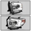 Toyota Tundra 2014-2016 Projector Headlights - Light Bar DRL - Chrome Spyder Auto