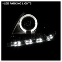 Toyota Yaris 07-11 4Dr Projector Headlights - LED Halo - DRL - Black Spyder Auto