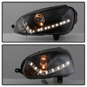 Volkswagen GTI 06-09 / Jetta 06-09 / Rabbit 06-09 Projector Headlights (does not fit the R32) - Xenon/HID Model Only DRL – Black Spyder Auto