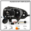 Volkswagen GTI 06-09 / Jetta 06-09 / Rabbit 06-09 Projector Headlights (does not fit the R32) LED Halo - DRL - Black Spyder Auto