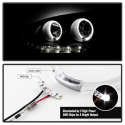 Volkswagen GTI 06-09 / Jetta 06-09 / Rabbit 06-09 Projector Headlights (does not fit the R32) LED Halo - DRL - Black Spyder Auto
