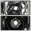 Volkswagen Golf VII 14-16 Projector Headlights - DRL LED - Black Stripe - Black Spyder Auto