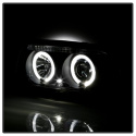 Volkswagen Jetta III 93-98 Projector Headlights - LED Halo - Black Spyder Auto