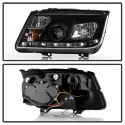 Volkswagen Jetta 99-05 Projector Headlights (does not fit the Jetta 2.5) - DRL - Black Spyder Auto