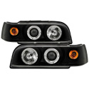 Volvo 850 93-97 Projector Headlights - LED Halo - Black Spyder Auto