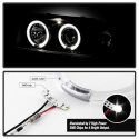 Volvo 850 93-97 Projector Headlights - LED Halo - Black Spyder Auto