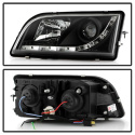 Volvo S40 97-03 Projector Headlights - DRL - Black Spyder Auto