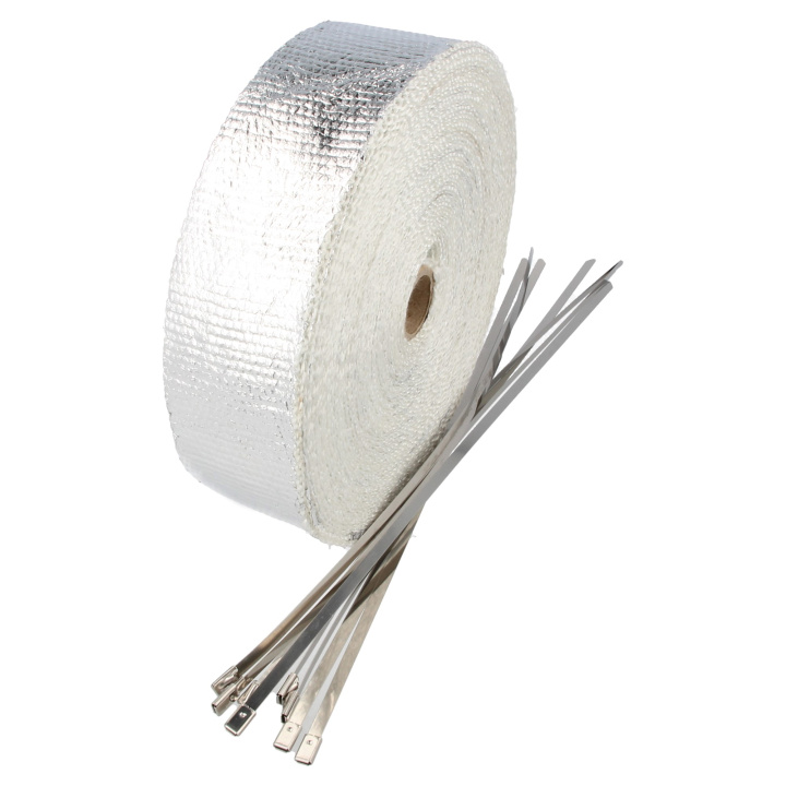 aluminum aluminum - 15 m x 50 mm QSP Products in the group Tuning / Thermal insulation & Cable protection / Exhaust bandage & Locking straps at DDESIGN Scandinavia AB (QAEXHAUST-SILVER-15M)