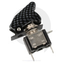 Toggle switch - on/off - LED Red - Carbon look Aircraft switch