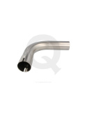 Stainless steel exhaust bend - 90° - 51 mm