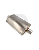 Stainless Steel Exhaust Silencer Oval - 50.8mm - 2.0 inch