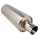 Stainless Steel Exhaust Silencer Round - 50.8mm - 2.0 inch