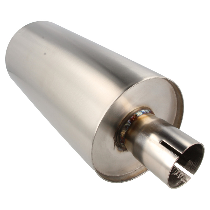 Stainless Steel Exhaust Silencer Round - 63.5mm - 2.5 inch QSP Products in the group Universal products at DDESIGN Scandinavia AB (QEX-25-ROUND)