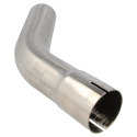 Stainless steel exhaust bend - 45° - 76 mm