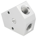 QSP aluminum forged Y block female 1/2NPT - 1/2NPT - 1/2NPT (1/8 NPT)