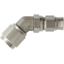 QSP stainless steel brake fitting female / female 45° AN4 - AN3