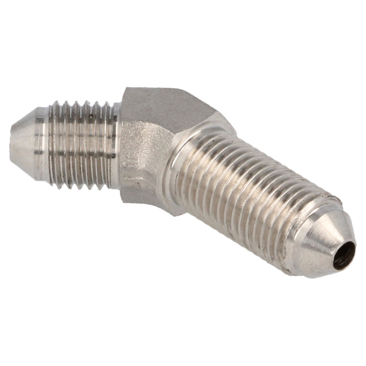 QSP stainless steel bulkhead 45° AN3 in the group Brakes / Brake parts / Bulkhead Fitting at DDESIGN Scandinavia AB (QGS-PP0345)