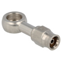 QSP stainless steel banjo eye straight long AN3 - 10.2 mm