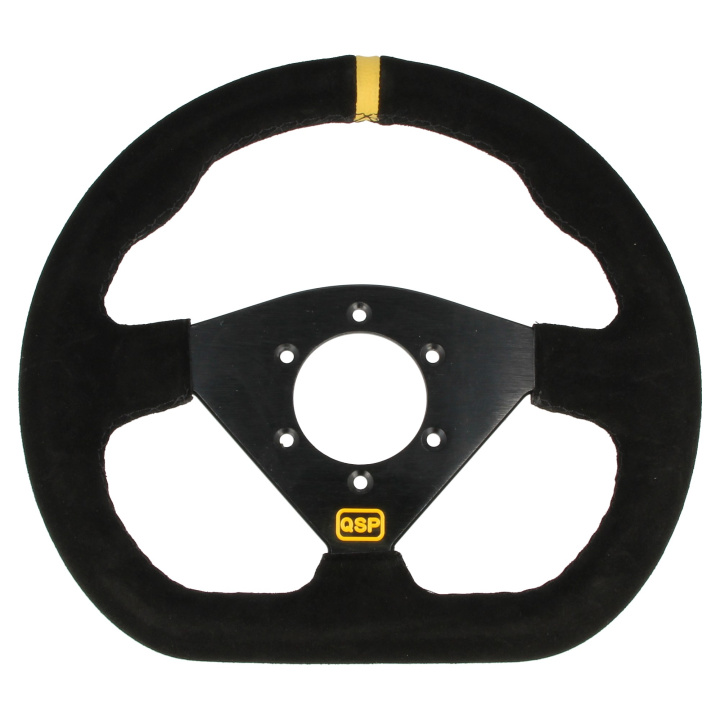 Formula sports steering wheel suede - 285 mm - flat QSP Products in the group Interior / Steering Wheels & Hubs / Sports steering wheels & Wooden steering wheels / Sport Steering Wheels at DDESIGN Scandinavia AB (QS-S285Z3)