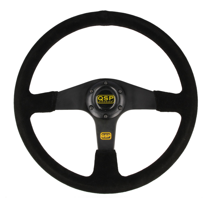 sports steering wheel suede - 380 mm - flat QSP Products in the group Interior / Steering Wheels & Hubs / Sports steering wheels & Wooden steering wheels / Drifting Steering Wheels at DDESIGN Scandinavia AB (QS-S380Z3)