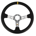 QSP sports steering wheel leather - 350 mm - deep 90 mm