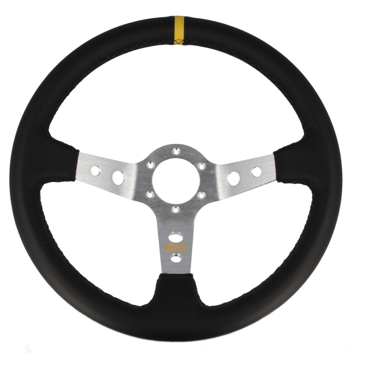 QSP sports steering wheel leather - 350 mm - deep 90 mm in the group Interior / Steering Wheels & Hubs / Sports steering wheels & Wooden steering wheels / Drifting Steering Wheels at DDESIGN Scandinavia AB (QS.L90S3)