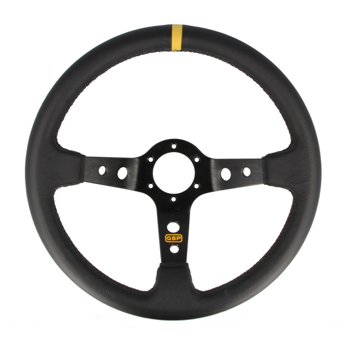 QSP sports steering wheel leather - 350 mm - deep 90 mm in the group Interior / Steering Wheels & Hubs / Sports steering wheels & Wooden steering wheels / Drifting Steering Wheels at DDESIGN Scandinavia AB (QS.L90Z3)