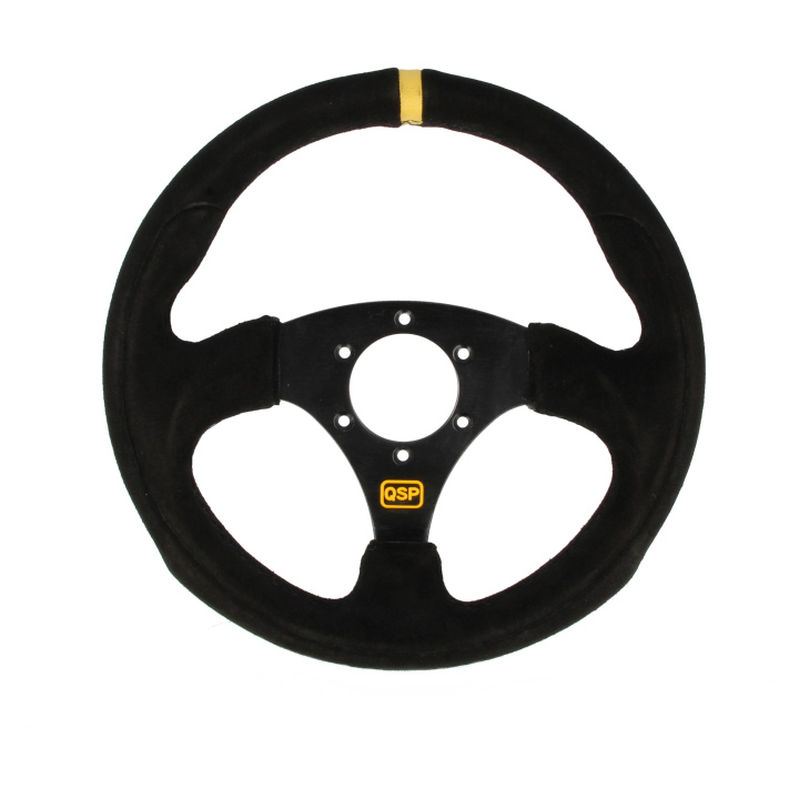 QSP sports steering wheel suede - 300 mm - flat in the group Interior / Steering Wheels & Hubs / Sports steering wheels & Wooden steering wheels / Sport Steering Wheels at DDESIGN Scandinavia AB (QS.S300Z3)