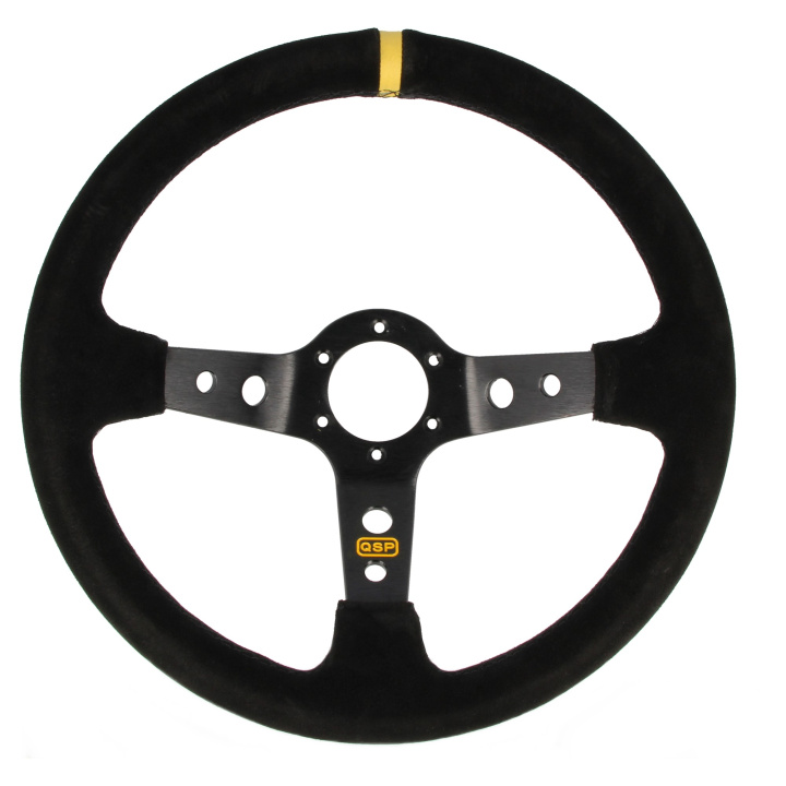 QSP sports steering wheel suede - 350 mm - deep 90 mm in the group Interior / Steering Wheels & Hubs / Sports steering wheels & Wooden steering wheels / Drifting Steering Wheels at DDESIGN Scandinavia AB (QS.S90Z3)
