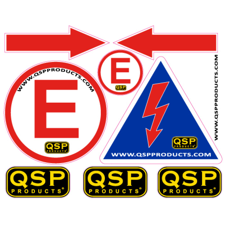 Sticker sheet Racing QSP in the group Universal products / Lifestyle / Clothing & Accessories / Stickers & Decals at DDESIGN Scandinavia AB (QSTICK-112)