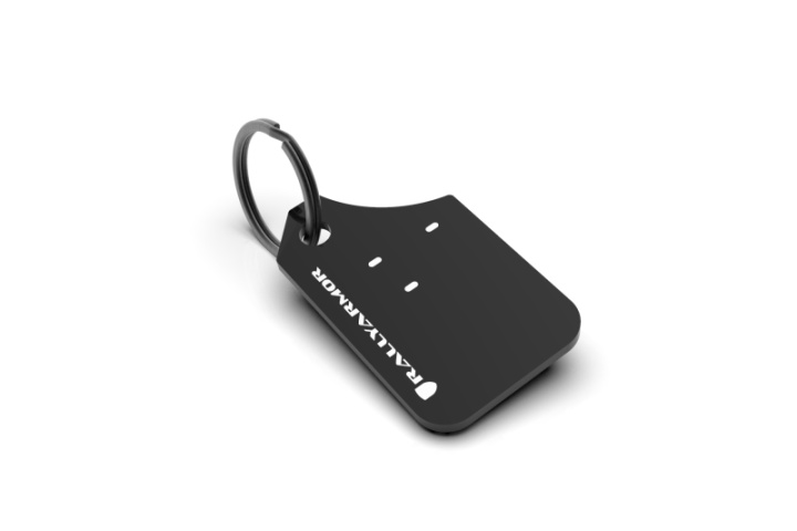 Rally Armor Mini UR Mud Flap Keychain - Black w/ White Logo in the group Select car model at DDESIGN Scandinavia AB (RAKEYCHAIN)