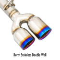 Subaru BRZ / GT86 2012+ MUFFLER DELETE BURNT SS DOUBLE WALL TIP REMARK