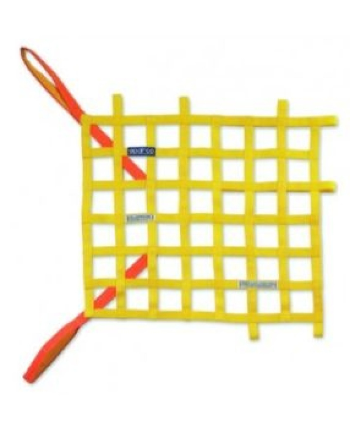 Window Net Yellow Width 50cm Height 52cm FIA Approved Sparco in the group Interior / Motorsport / Window mesh at DDESIGN Scandinavia AB (SCO002192FA-G)